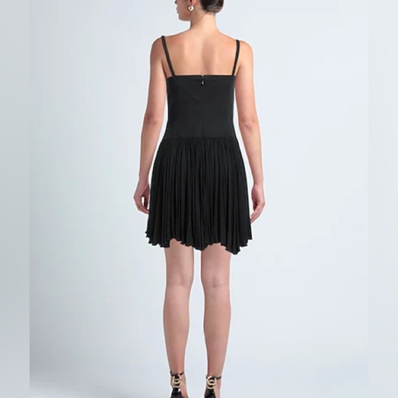 GIOVANNI BEDIN denim Black mini Dress square neck and flare size small - Picture 3 of 9